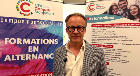 Fabien Favresse, directeur du CFA Cerfal-Campus Montsouris, au salon Alternance 360